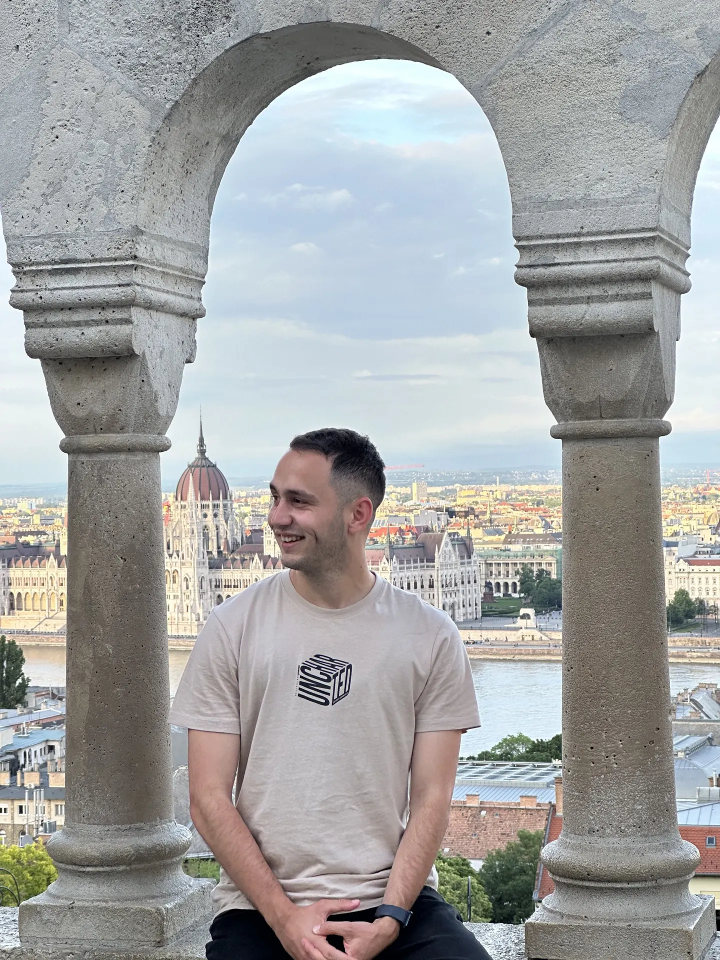 Hristijan Manasijev overlooking Budapest
